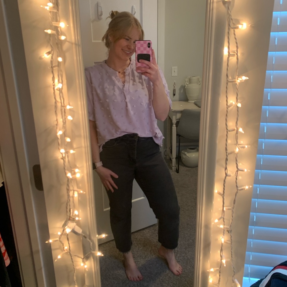 Purple blouse for the office